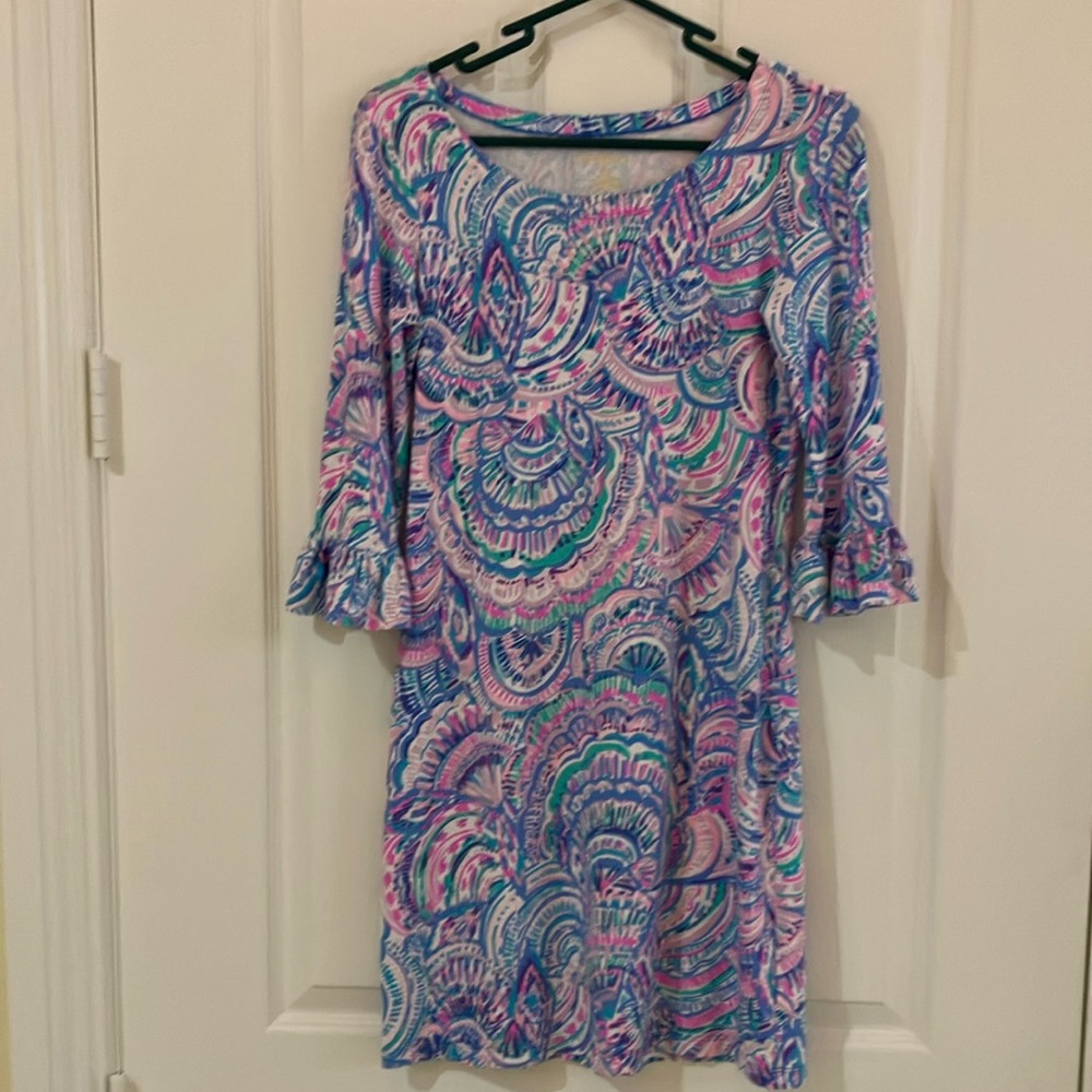 Lilly Pulitzer Pink and Blue Resort Sheath Dress